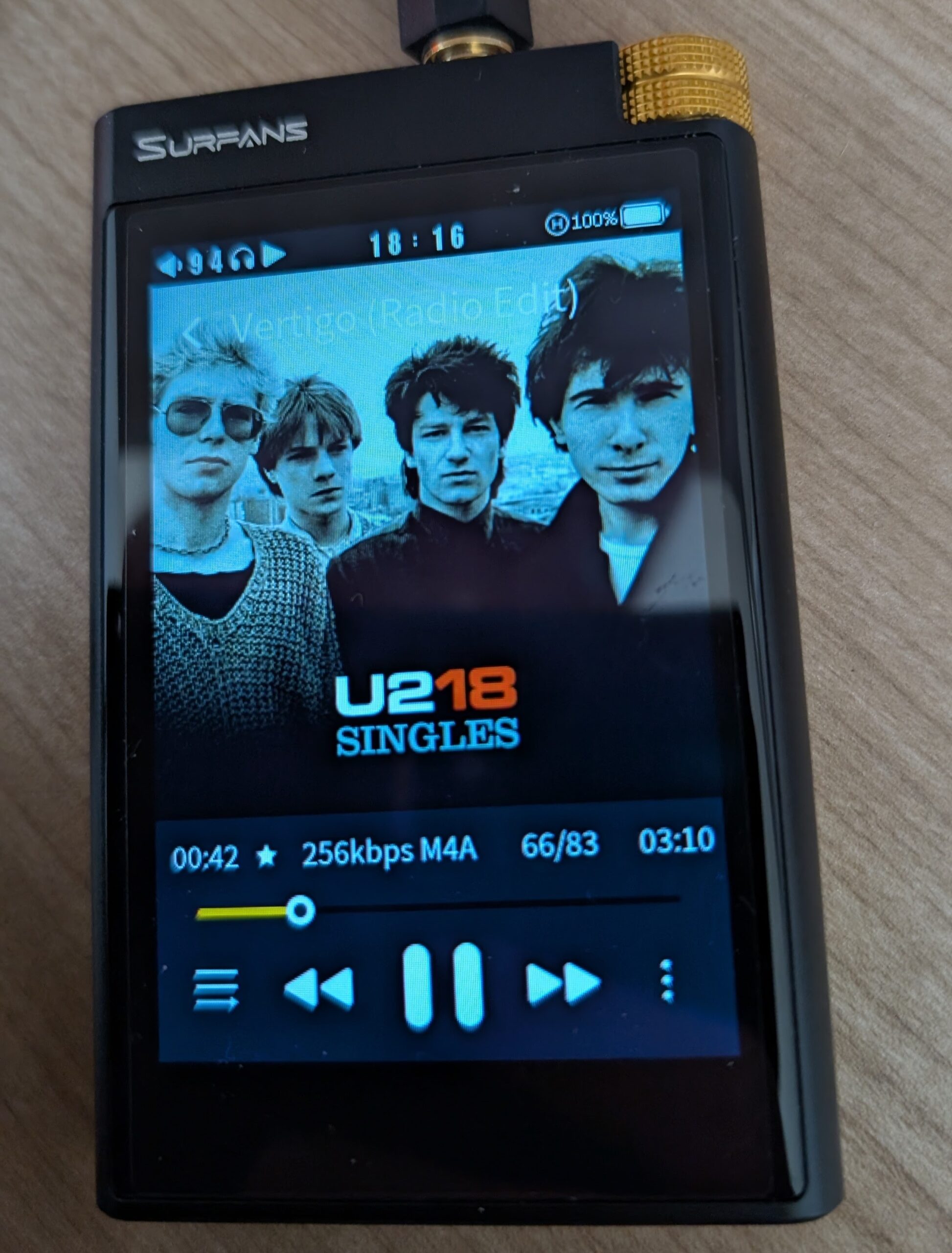 Surfans F28 - Blick auf die Medienwiedergabe