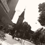 Unbearbeitetes Demobild der Chuzhao-Retro-Digitalkamera, aufgenommen in Nürnberg